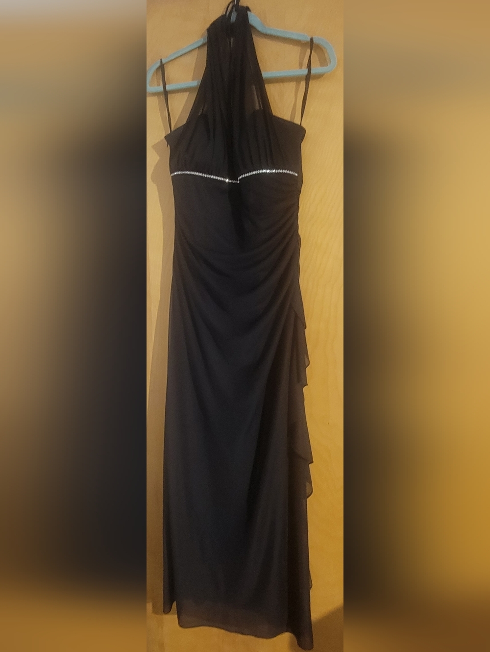 Onyx Nite Black Sheer-Overlay Maxi Skirt